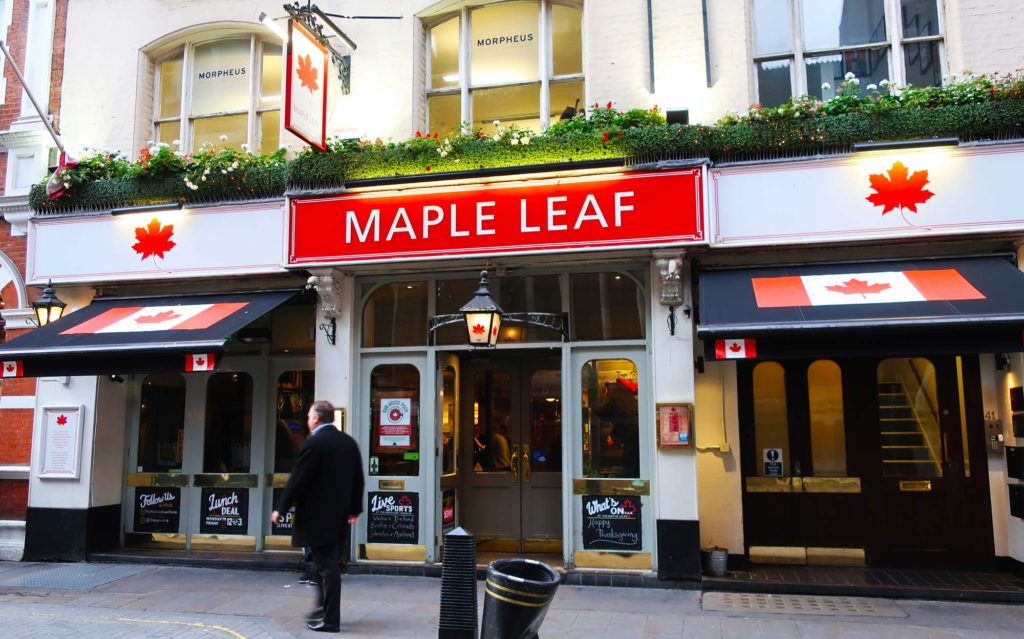 Maple Leaf Pub in London, England