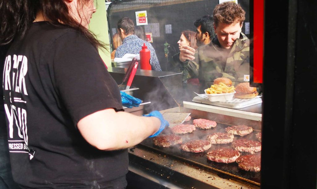 Burger and Beyond at the Camden Market in London, England