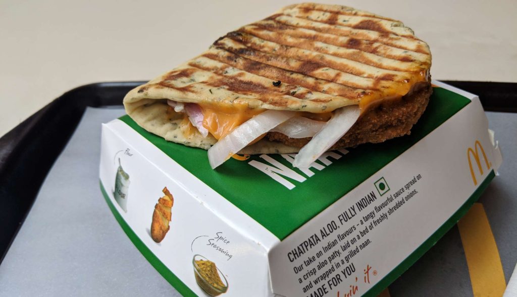 McDonald's Around the World: Chatpata Naan Aloo in India