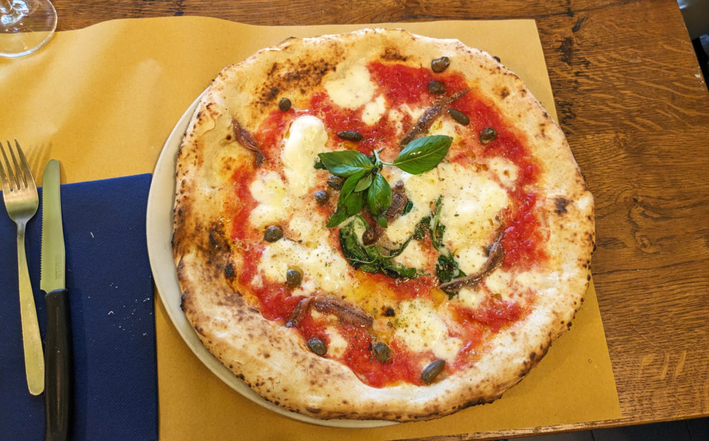 Anchovy and caper pizza from Pizza AM