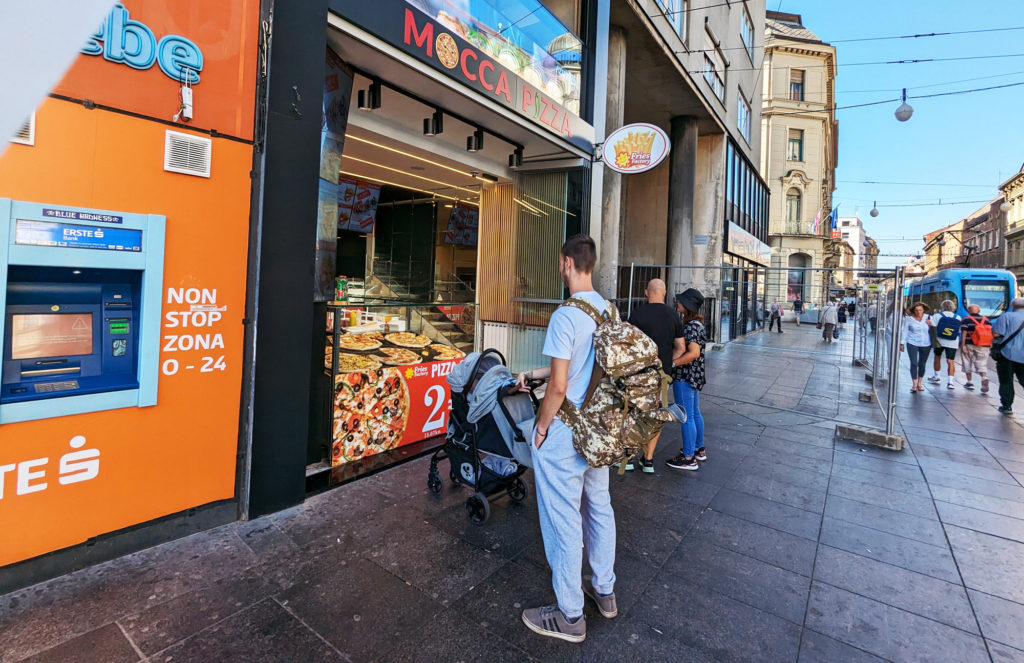 Pizza slice from Mocca Pizza